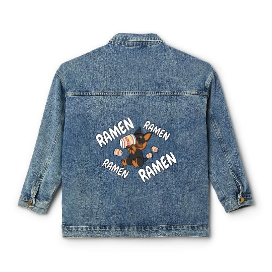 Miniature Pinscher Instant Ramen Noodles Classic Women's Denim Jackets