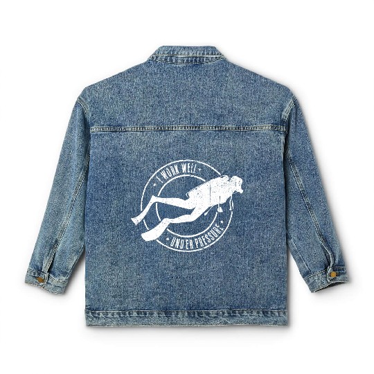 Scuba diving scuba dive Classic Women's Denim Jackets