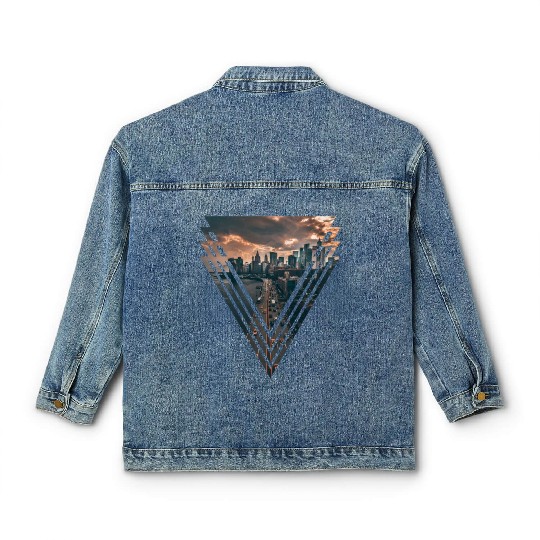 Manhattan in Triangle Classic Women's Denim Jackets