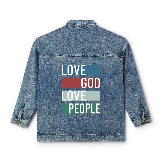 Love God Love People Classic Women's Denim Jackets