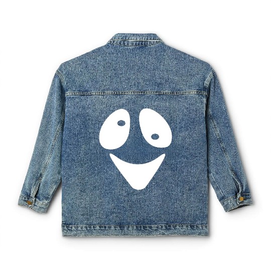 Halloween Scary Ghost Face Costume Classic Women's Denim Jackets