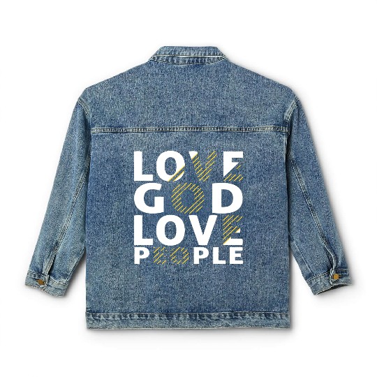 Love God Love People Classic Women's Denim Jackets