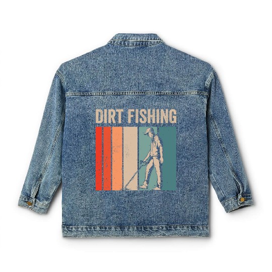 Dirt Fishing Detector Metal Detecting Detection Classic Women's Denim Jackets