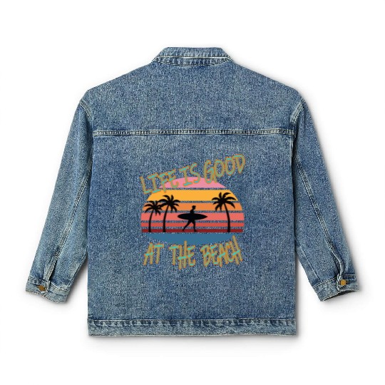 Summer Vacation Retro Vintage Classic Women's Denim Jackets