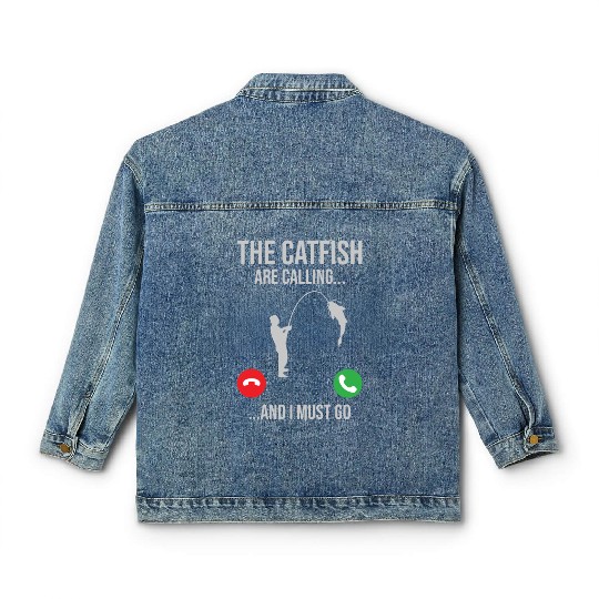 Catfish Phone Call - Blue Catfish Slayer Classic Women's Denim Jackets