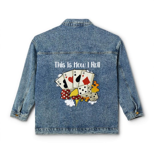 Poker Casino Poker Player Gambling Roulette Gift Classic Women's Denim Jackets
