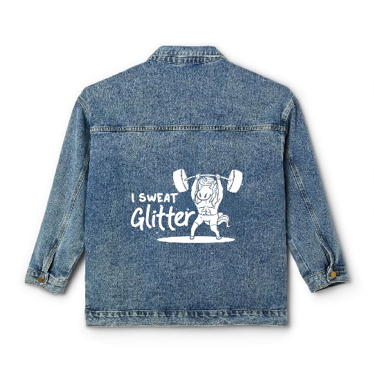 Unicorn Muscle Workout Fitness Training Sport Gym Classic Women's Denim Jackets