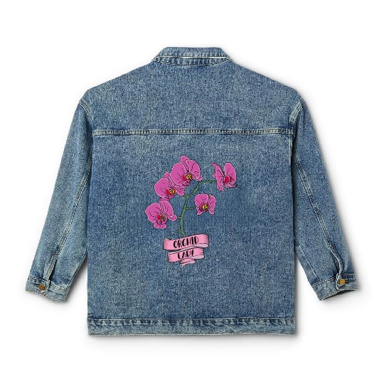 Orchid Plant Lady Cartoon Classic Women's Denim Jackets