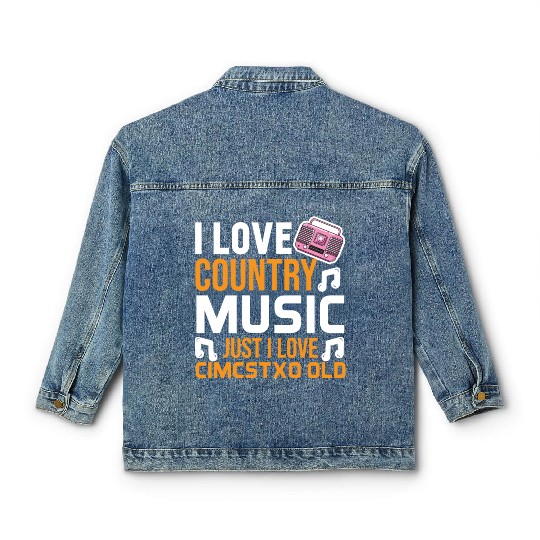 I love Country Music Classic Women's Denim Jackets