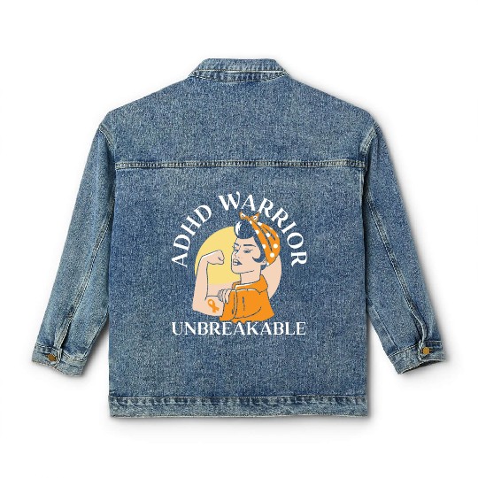 ADHD Warrior Unbreakable Embrace Neurodiversity Classic Women's Denim Jackets