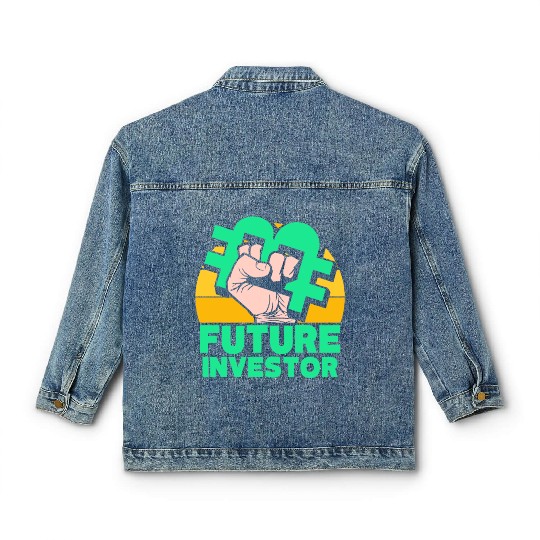 Future Bitcoin Investor Invest Investing Stocks Classic Women's Denim Jackets