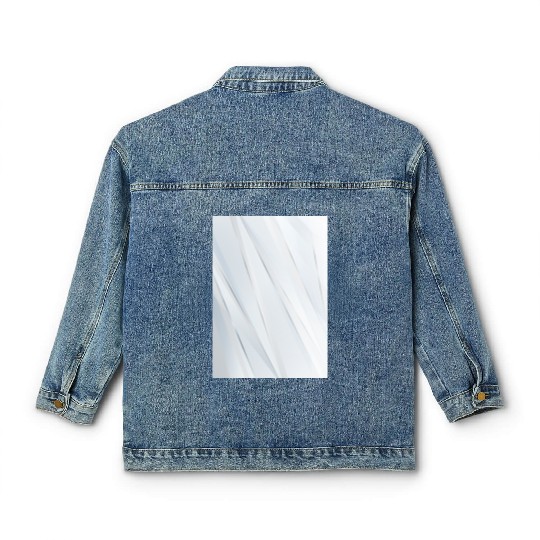 Luxury White Silver Stripes Classic Women's Denim Jackets