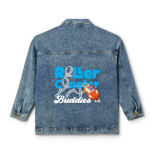 Roller Coaster Friends Besties Classic Women's Denim Jackets