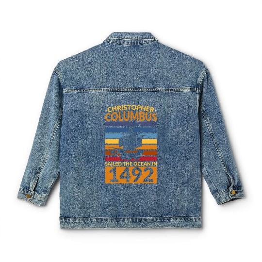 Columbus Day Navigator Ship Christopher Columbus Classic Women's Denim Jackets