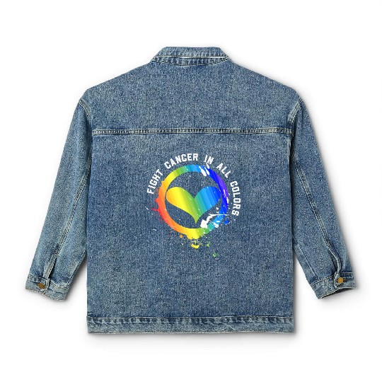 Cancer Sucks In Every Color Fighter Fight Support Classic Women's Denim Jackets