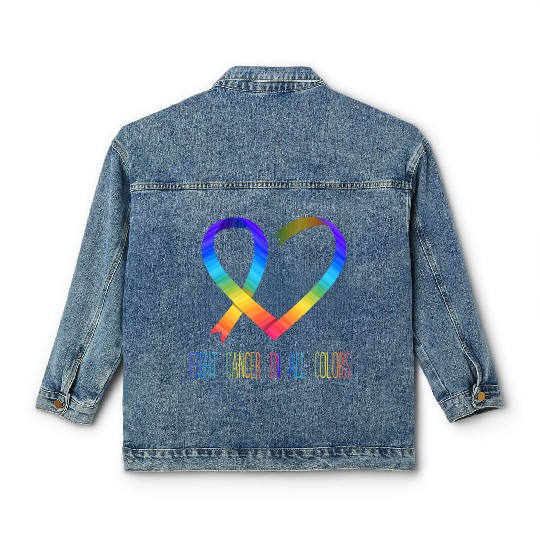 Cancer Sucks In Every Color Fighter Fight Support Classic Women's Denim Jackets