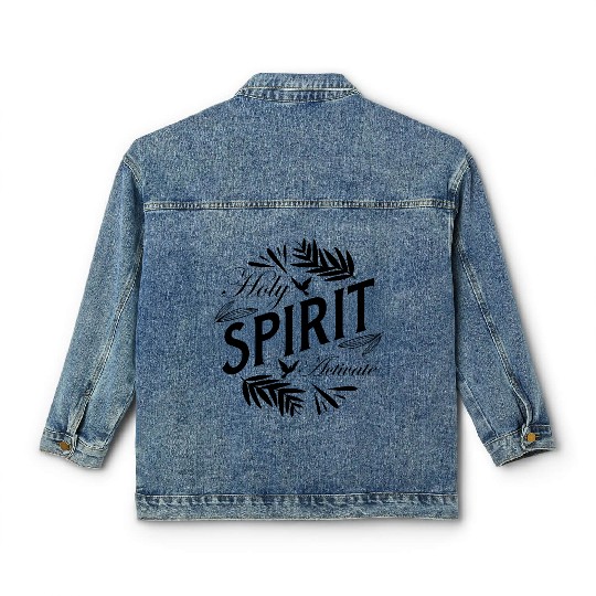 Holy Spitit Activate Classic Women's Denim Jackets