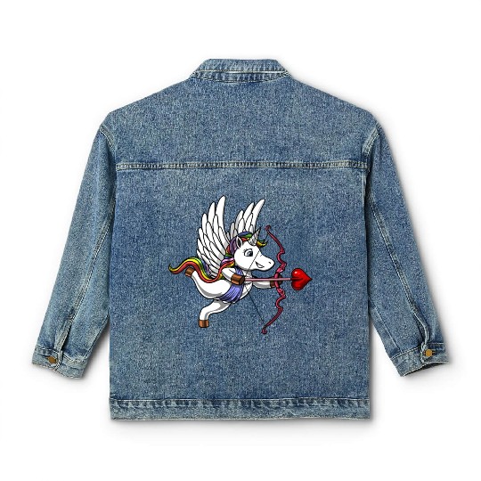 Unicorn Cupid Classic Women's Denim Jackets