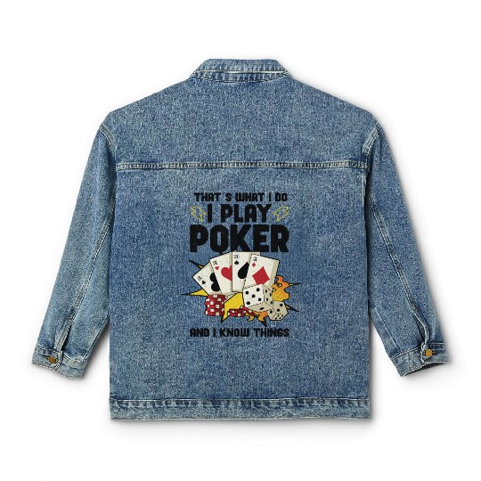 Poker Casino Poker Player Gambling Roulette Gift Classic Women's Denim Jackets