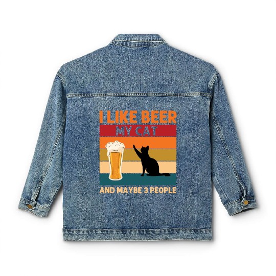 Funny Cat Lover Gift Classic Women's Denim Jackets
