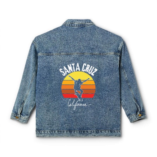 Old School Skater Santa Cruz California Classic Women's Denim Jackets