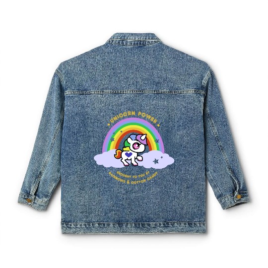 Unicorn Power by Rainbows and Cotton Candy Classic Women's Denim Jackets