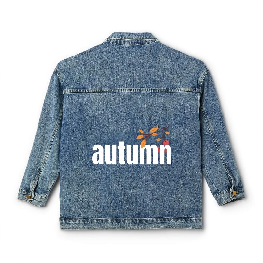 Autumn Tree Orange Fall Leaves The Season Classic Women's Denim Jackets