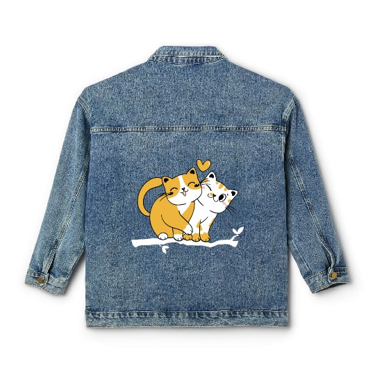 Cat Owner Cute Cat Lover Baby Cats Owner I Cute Ca Classic Women's Denim Jackets