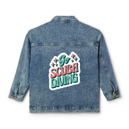 go scuba diving Classic Women's Denim Jackets