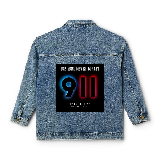 We will never forget Patriot Day 9-11/ twin towers Classic Women's Denim Jackets