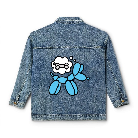 Balloon animal balloon twister balloon dog bone Classic Women's Denim Jackets