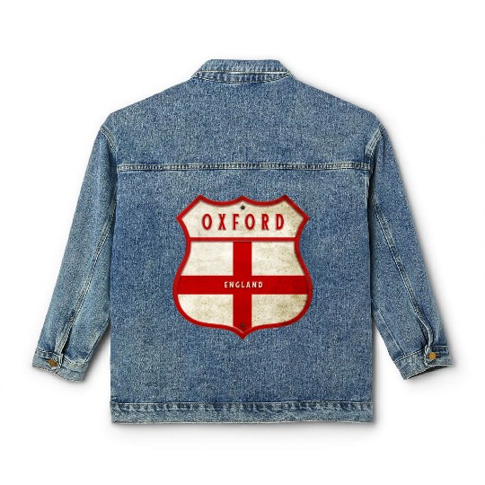 Oxford England coat of arms Classic Women's Denim Jackets