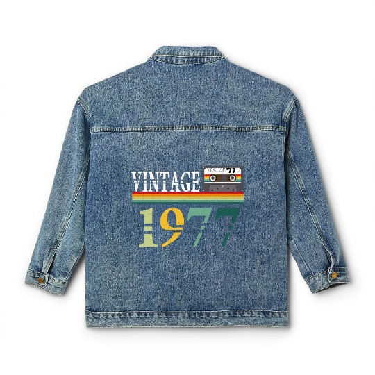 1977 Vintage Vintage Retro Birthday Gift Classic Women's Denim Jackets