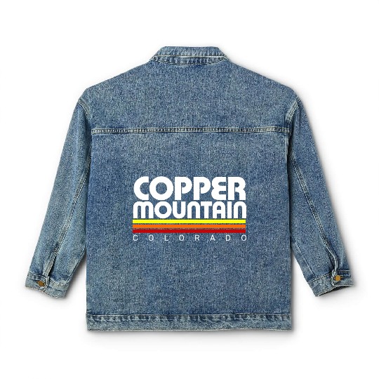 Retro Copper Mountain Colorado Classic Women's Denim Jackets