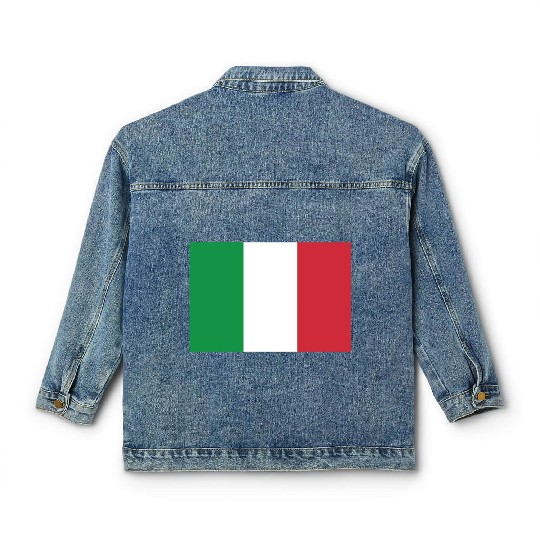 Official Italy Flag Italian Italia Country Pride Classic Women's Denim Jackets