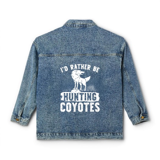 Coyote Trapping Coyote Hunting Yote Hunting Gift Classic Women's Denim Jackets