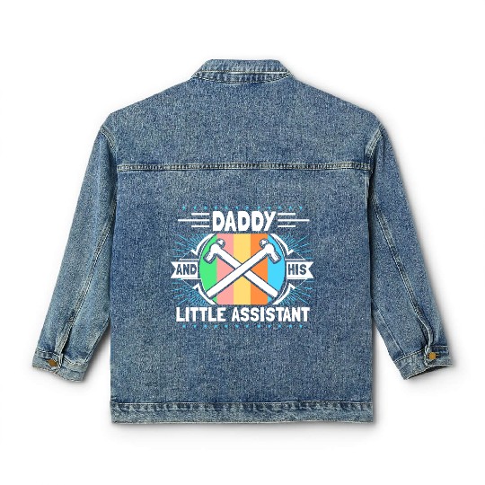 Father Son Newborn Family Gift Idea Classic Women's Denim Jackets