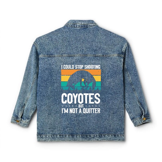 Coyote Trapping Coyote Hunting Yote Hunting Gift Classic Women's Denim Jackets