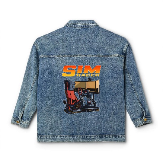 Sim Racer Driving Simulator Gamer Driver Simulator Classic Women's Denim Jackets