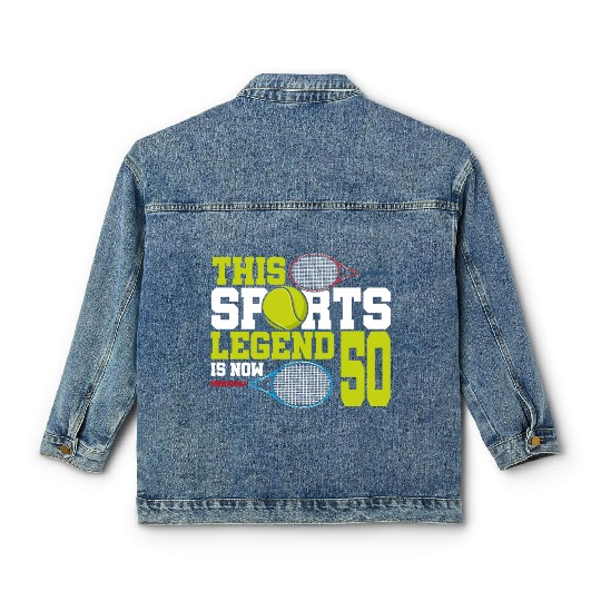 This Sports Legend Is Now 50, Tennis 50th Birthday Classic Women's Denim Jackets