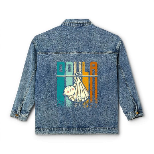 Retro Vintage Doula Classic Women's Denim Jackets