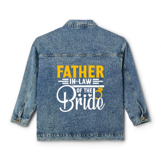 Father in Law Of The Bride Wedding Party Matching Classic Women's Denim Jackets