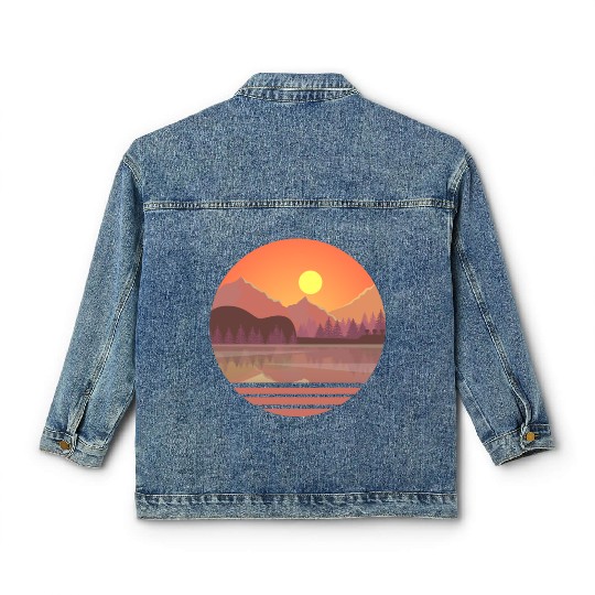 Guitar Player Retro Reflection Acoustic Electric Classic Women's Denim Jackets