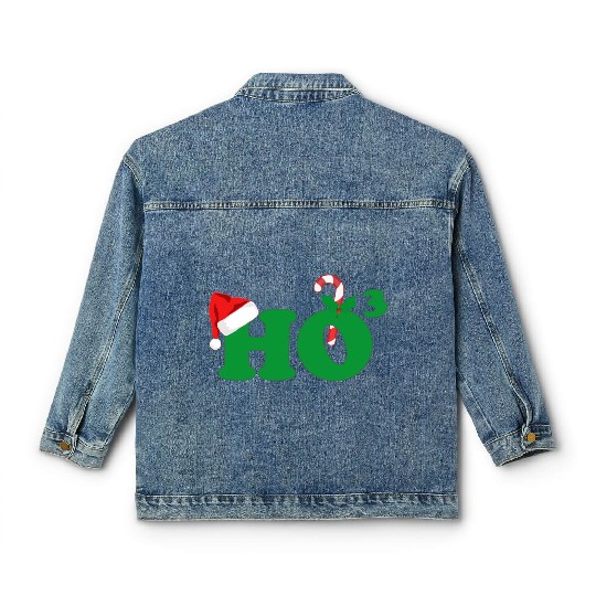 Ho Ho Ho Cubed Christmas Math Classic Women's Denim Jackets