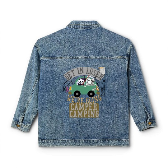 Get in loser we're going camper camping Classic Women's Denim Jackets