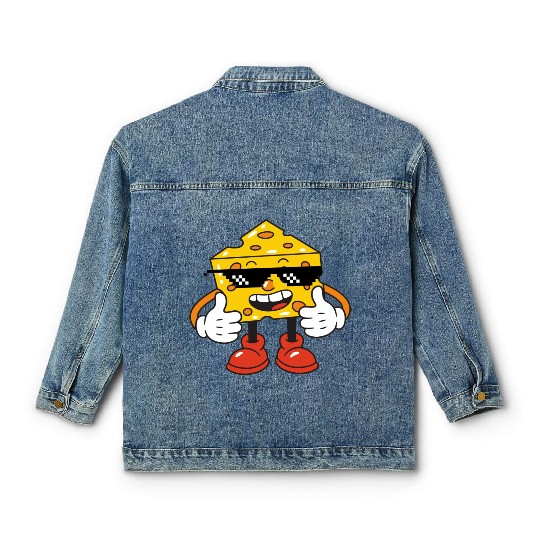 thug life cheese Classic Women's Denim Jackets