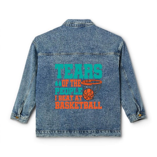 Tears Of The People I Beat At Basketball Classic Women's Denim Jackets