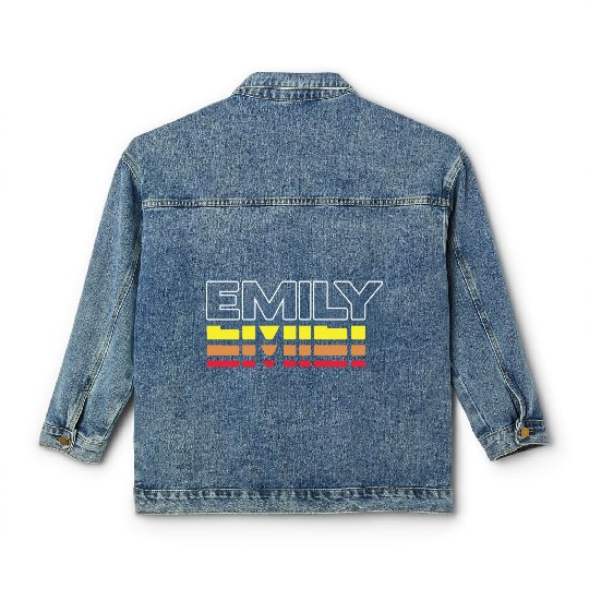 Emily First Name Funny Vintage Sunset Emily Classic Women's Denim Jackets