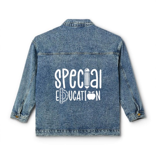 Special Education Cute Awareness Sped Teacher Classic Women's Denim Jackets