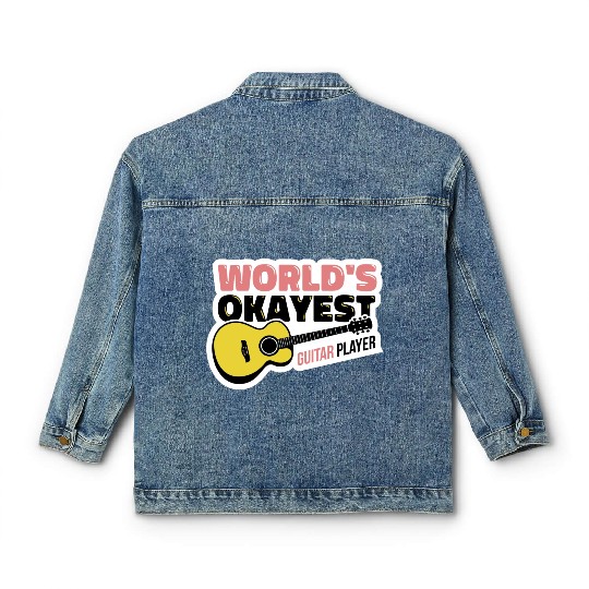 world's okayest guitar player Classic Women's Denim Jackets